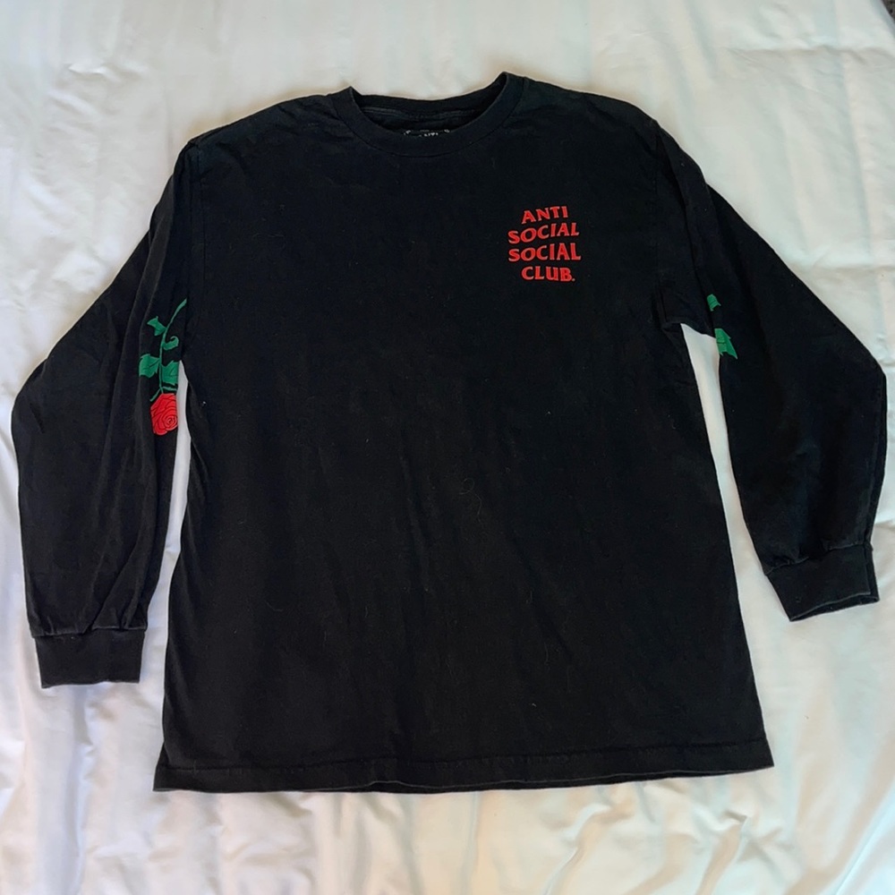 Black long sleeve rose anti social social club